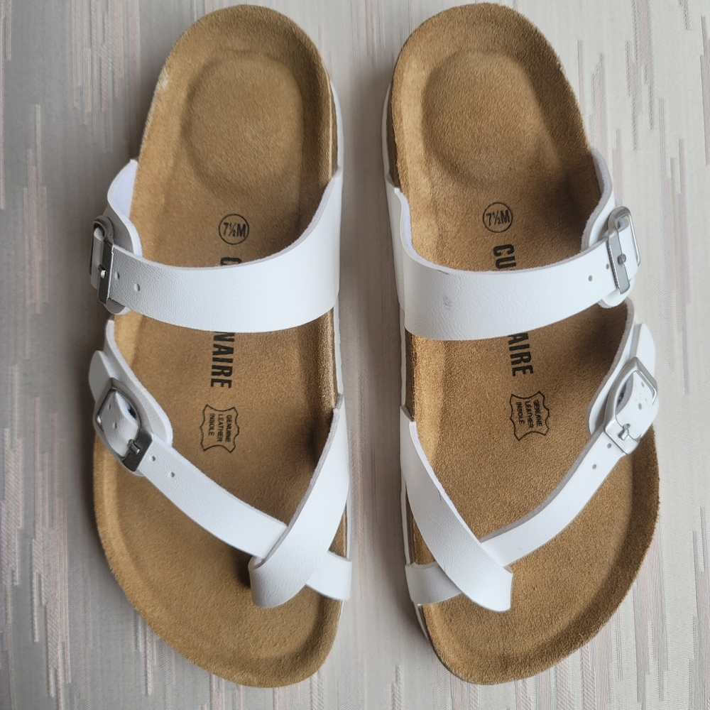 Cushionaire Luna Cork Footbed Women's Slip-On Slides Strap Sandals Sz 7.5M - Picture 9 of 16